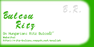 bulcsu ritz business card